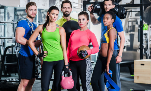 Image of a group of self-employed freelance fitness professionals.