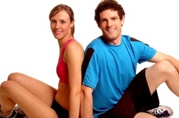 Photo of male and female fitness clients.