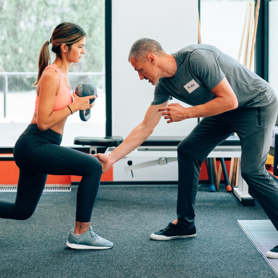 Image of a female client performing sports performance drills.