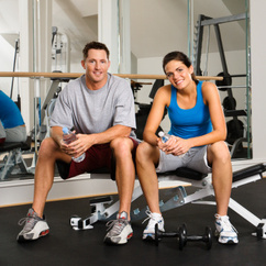 Photo of male and female fitness professionals.